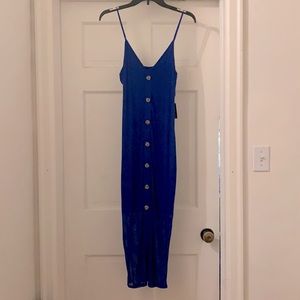 NWT Express ribbed button front midi dress